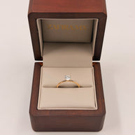 Anillo de Compromiso 0.5ct corte REDONDO solitario 4 Prongs - Anillo de Compromiso en Oro (10k, 14k, 18k) o Plata 0.925 y Diamante Lab-Grown o Moissanita