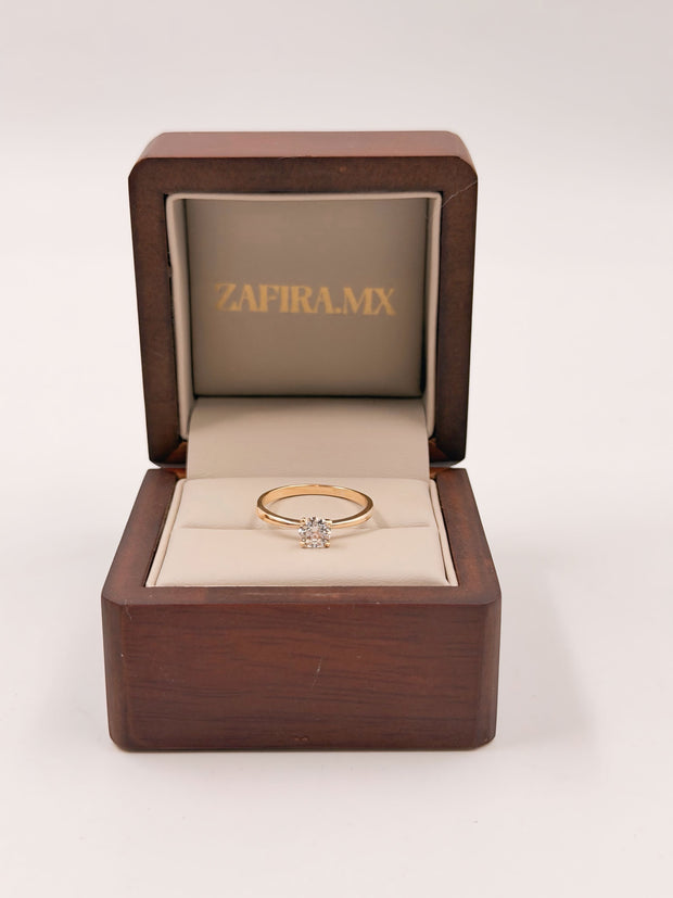 Anillo de Compromiso 0.5ct corte REDONDO solitario
