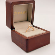 Anillo de Compromiso 1.5ct Corte REDONDO media churumbela- Anillo de Compromiso en Oro (10k, 14k, 18k) o Plata 0.925 y Diamante Lab-Grown o Moissanita