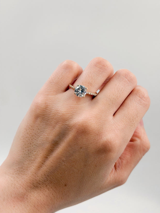 Anillo de Compromiso 1.5ct Corte REDONDO media churumbela