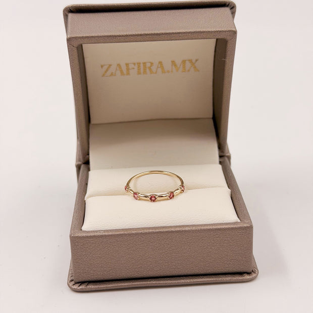 Family Ring Turmalina Rosa - Joyería Personalizada en Oro (10k, 14k, 18k) o Plata