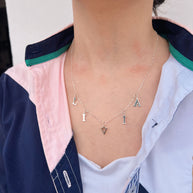 Collar Con Iniciales Colgante