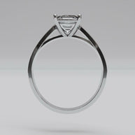 Anillo de Compromiso Aurora 1.0ct Corte ESMERALDA solitario - Anillo de Compromiso en Oro (10k, 14k, 18k) o plata 0.925 y Diamante Lab-Grown o Moissanita