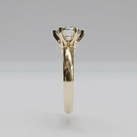 Anillo de Compromiso Clásico 1.0ct Corte REDONDO solitario- Anillo de Compromiso en Oro (10k, 14k, 18k) o plata 0.925 y Diamante Lab-Grown o Moissanita