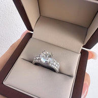 Anillo de Compromiso 1.5 ct Corte REDONDO con triple banda diamante labgrown. - Anillo de Compromiso en Oro (10k, 14k, 18k) y Diamante Lab-Grown