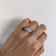 Anillo de Compromiso 1.5 ct Corte REDONDO con triple banda diamante labgrown. - Anillo de Compromiso en Oro (10k, 14k, 18k) y Diamante Lab-Grown