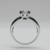 Anillo de Compromiso 1.5 ct Corte REDONDO con triple banda diamante labgrown. - Anillo de Compromiso en Oro (10k, 14k, 18k) y Diamante Lab-Grown