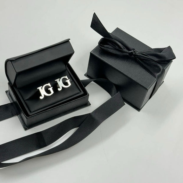 Mancuernillas Iniciales (Silueta) - Oro Sólido (10k, 14k, 18k) o Plata 0.925