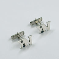 Mancuernillas Iniciales Con Piedra PRECIOSA