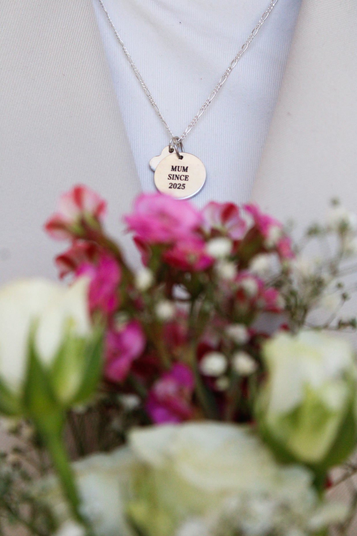 Collar Mum Since - Joyería Personalizada en Oro (10k, 14k, 18k) o Plata