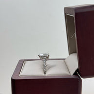 Anillo de Compromiso Isolde 2.0ct PERA con media churumbela - Anillo de Compromiso en Oro (10k, 14k, 18k) o Plata 0.925 y Diamante Lab-Grown o Moissanita