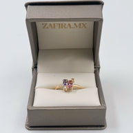 Family Ring 4 Piedras Diseño 2 - Anillo Familiar de Oro (10k, 14k, 18k) o Plata 0.925 y Piedras de Nacimiento