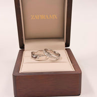 Anillos de boda Anilu con incrustaciones Diamante - Oro (10k, 14k, 18k)