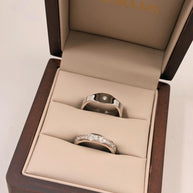 Anillos de boda Anilu con incrustaciones Moissanita - Oro (10k, 14k, 18k)