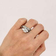Anillos de boda Anilu con incrustaciones Diamante - Oro (10k, 14k, 18k)