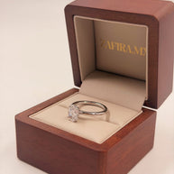 Anillo de Compromiso 1.5ct Oval Solitario brazo redondo