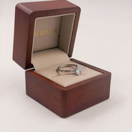 Anillo de Compromiso 1.5ct Oval Solitario brazo redondo