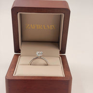 Anillo de Compromiso 1.5ct Oval Solitario brazo redondo