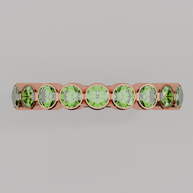 Media Churumbela Peridoto BEZEL - Birthstone Agosto-3.0mm