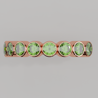 Media Churumbela Peridoto BEZEL- Birthstone Agosto -3.5mm