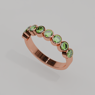 Media Churumbela Peridoto BEZEL- Birthstone Agosto -3.5mm