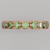 Churumbela Completa Peridoto BEZEL- Birthstone Agosto -3.5mm