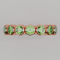 Media Churumbela Peridoto BEZEL - Birthstone Agosto - 4.0mm