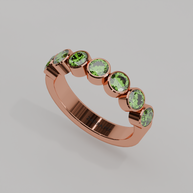 Media Churumbela Peridoto BEZEL - Birthstone Agosto - 4.0mm