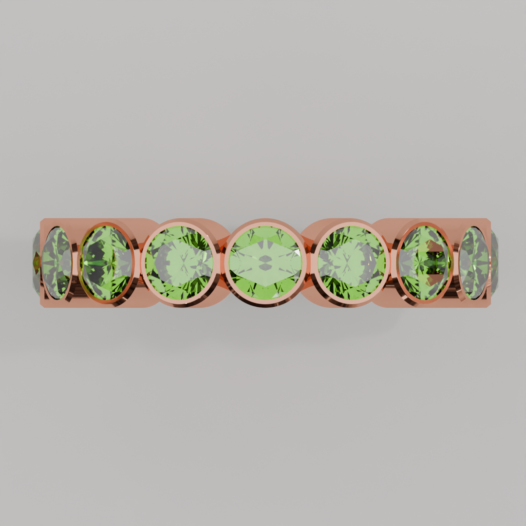 Churumbela Completa Peridoto BEZEL - Birthstone Agosto - 4.0mm