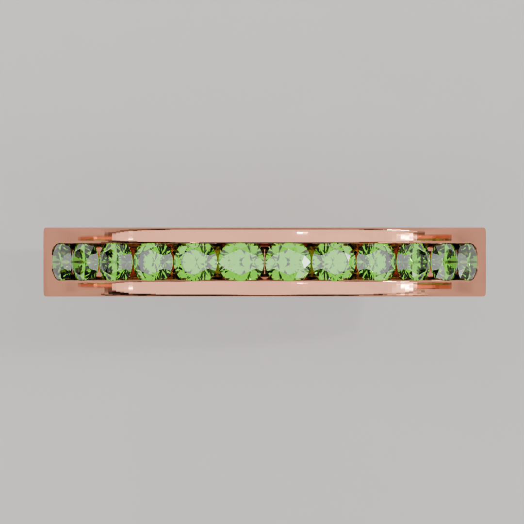 Media Churumbela Peridoto CANAL- Birthstone Agosto -2.5mm