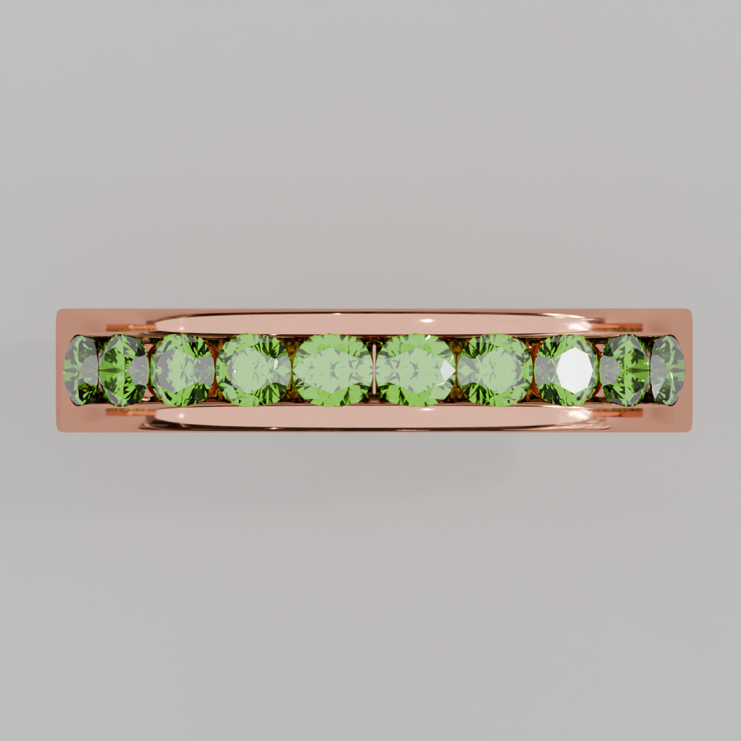 Media Churumbela Peridoto CANAL - Birthstone Agosto-3.0mm