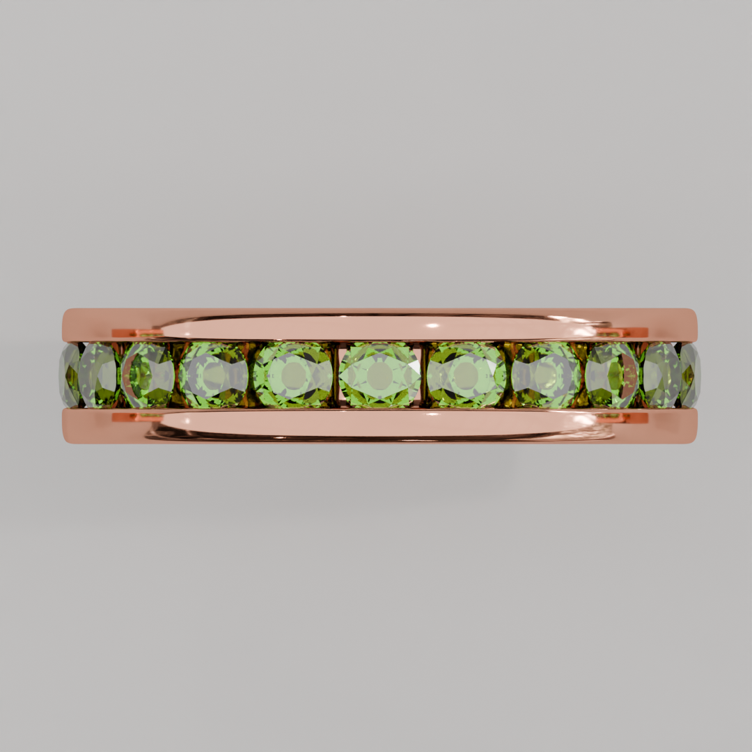 Churumbela Completa Peridoto CANAL- Birthstone Agosto-3.0.mm