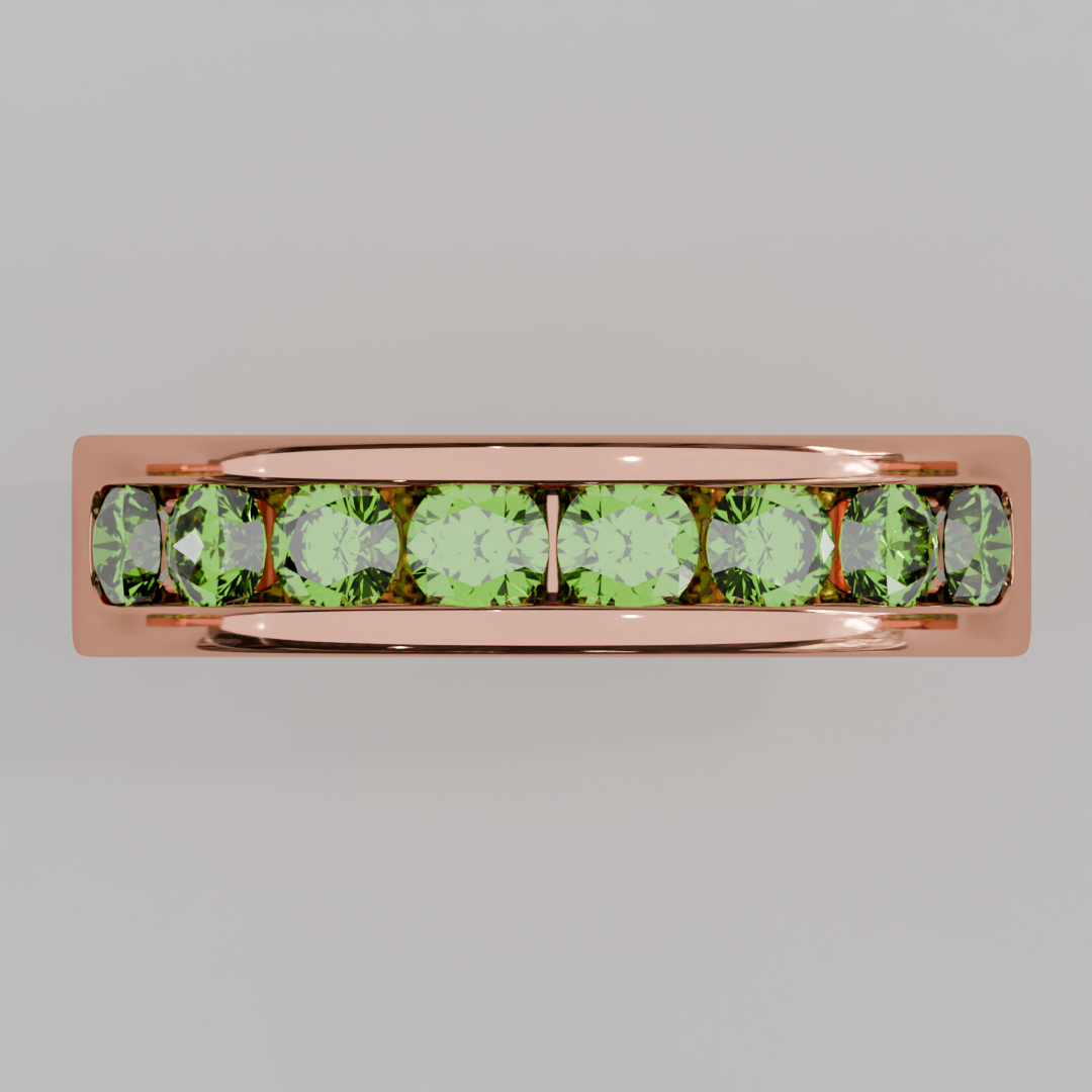 Media Churumbela Peridoto CANAL - Birthstone Agosto -3.5mm