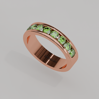 Media Churumbela Peridoto CANAL - Birthstone Agosto -3.5mm