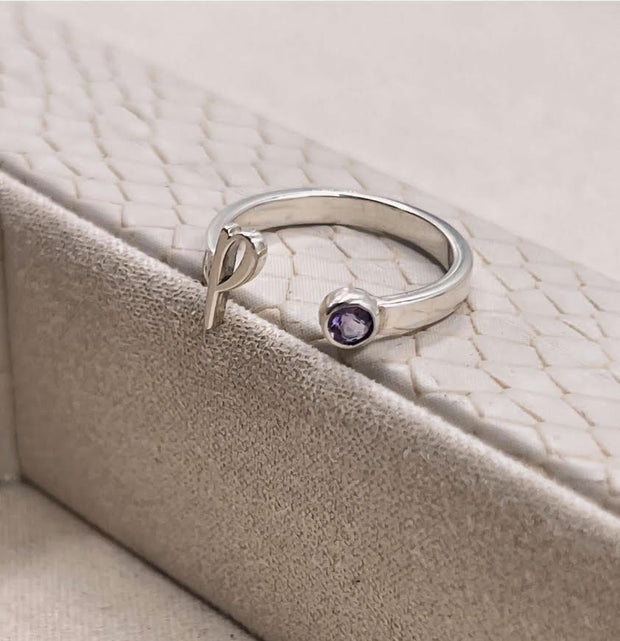 Anillo Inicial Piedras Semi Preciosas