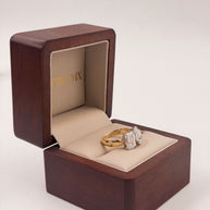 Anillo de Compromiso Toi et Moi 4.0ct Pera y Esmeralda (10k, 14k, 18k) o Plata 0.925 y Diamante Lab-Grown o Moissanita