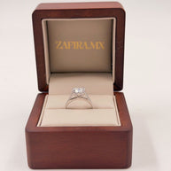 Anillo de Compromiso 1.5ct Corte CORAZÓN Solitario- Anillo de Compromiso en Oro (10k, 14k, 18k) o Plata 0.925 y Diamante Lab-Grown o Moissanita (Copia)