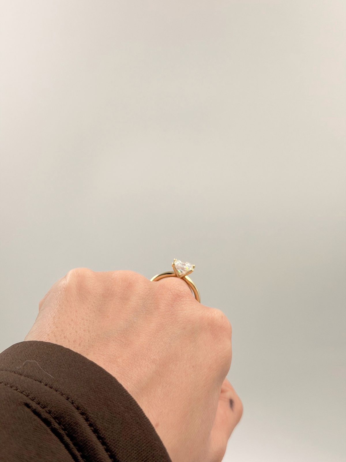 Anillo de Compromiso 2.0ct Corte PRINCESA Solitario - Anillo de Compromiso en Oro (10k, 14k, 18k) o Plata 0.925 y Diamante Lab-Grown o Moissanita