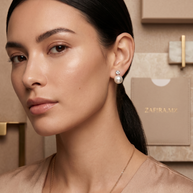 Arete perla con brillantes - Aretes de Oro (10k, 14k y 18k) y Plata 0.925