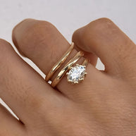 Anillo serpiente 1ct oval moissanita (No pinky Ring)