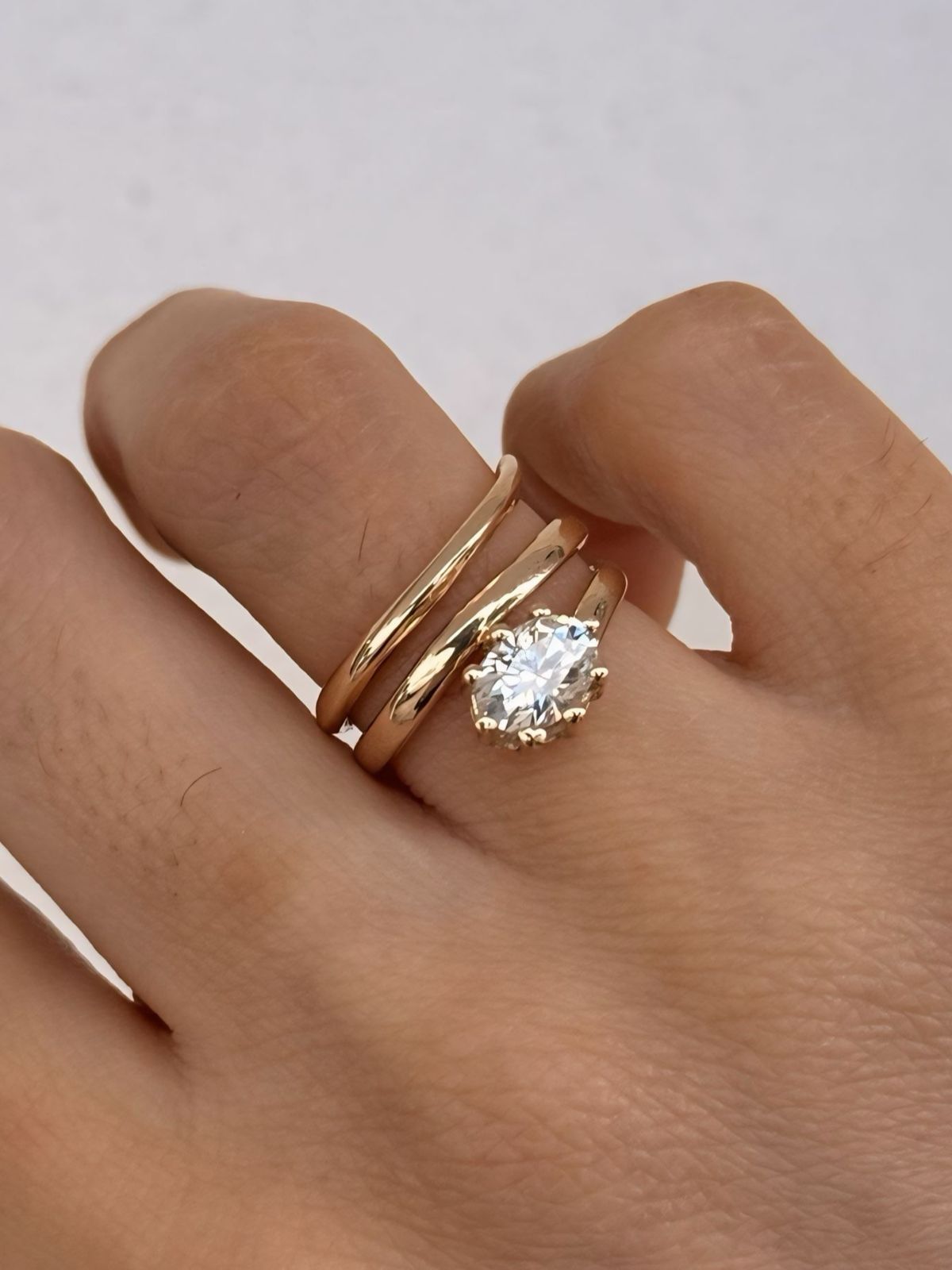 Anillo serpiente 1ct oval moissanita (No pinky Ring)