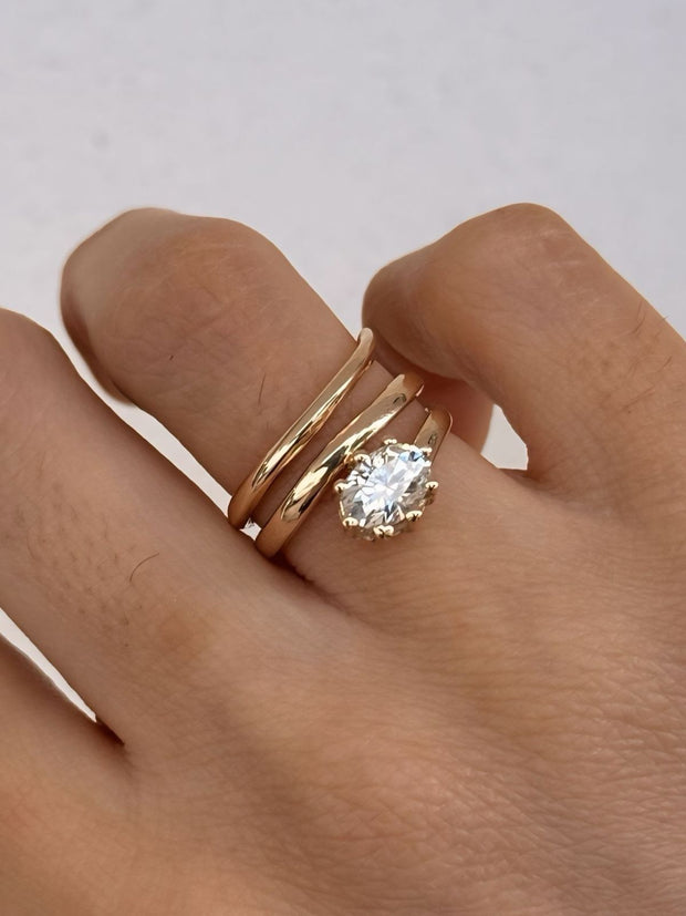 Anillo serpiente 1ct oval moissanita (No pinky Ring)