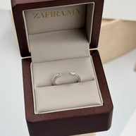 Anillo semi abierto de Apilamiento o Ring Wrap Corte Pera - Anillo de Compromiso en Oro (10k, 14k, 18k) y Diamante Lab-Grown